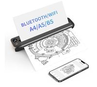 Rongta Impresora portátil inalámbrica para viajes, impresora térmica sin tinta, compatible con Android, iOS y laptop, pequeña impresora móvil Bluetooth para uso escolar, oficina, hogar