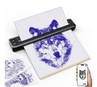 Rongta Portable Wireless Tattoo Stencil Printer A4 Bluetooth Thermal Tattoo Machine for Artist Beginner with 5 pcs Tattoo Tranfer Paper