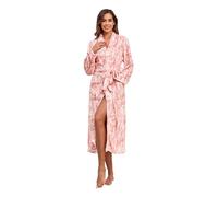 RONGTAI Robes for Women Luxurious Womens Robe with Shawl collars and belted Lightweight and warm Suitable for Birthday and Holiday Gifts (Pink Tie Dye, L)