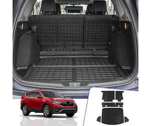 Rongtaod Alfombrilla de carga y respaldo para Honda CRV 2017-2022 (solo | No apto para Touring e Hybrid, tapete para maletero de cubierta inferior, TPE para todo tipo de clima, accesorios CR-V 2021