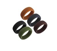 rongweiwang Anillos de silicona para dedos, ligeros y flexibles, cómodos y duraderos, adecuados para diversas actividades deportivas. Anillo deportivo de silicona con forma corteza grano. Anillos