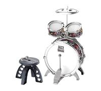 rongweiwang Batería de Jazz con Silla para niños, Juguete Educativo Que Mejora Las Habilidades Musicales. Batería de Jazz para niños, Instrumento Musical percusión, Instrumento Musical percusión