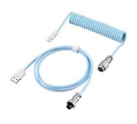 rongweiwang Cable de Enchufe de aviación con transmisión sin pérdidas y conexión Duradera, Cable en para Espiral de Teclado ABS de Fuerte Resistencia a la tracción, Azul