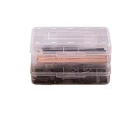 rongweiwang Caja de 2 útiles, Estuche para lápices de Colores, Estuche plástico Escolar 20,3X12,2X5,9cm para papelería, Pegatinas y Almacenamiento (Azul), Transparente