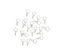 rongweiwang Cierre de joyería para llavero con correa de muñeca con anilla y cadena lisas y pulidas para facilitar la creación joyas y manualidades. Cierre joyería para llavero con correa muñeca con