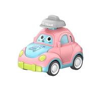 rongweiwang Coches de fricción para Empujar y avanzar, para niños, con un Mecanismo fácil de Usar, Colores Atractivos y escenarios Divertidos, Rosa, 7 x 9.3 x 7.8 cm