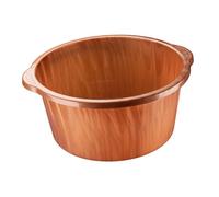rongweiwang Cubo relajante para baño de pies, lavabo para masaje de pies, cubo portátil para lavar, esencial para familias. Resistente. Soporta agua hirviendo a altas temperaturas, Marrón, S