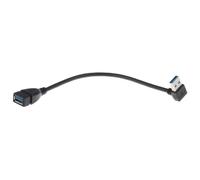 rongweiwang El Cable USB 0 Up Degree Negro Macho a Hembra Mejora el Rendimiento en áreas confinadas, computadoras con ángulos de 90 Grados o restricciones de Espacio/Esquinas.