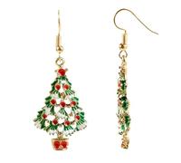 rongweiwang Encantadores pendientes con temática navideña, muñeco de nieve, Papá Noel, reno, árbol, pendientes, adorable accesorio que cautiva a todos, ya que todos se sentirán