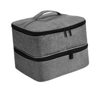 rongweiwang Estuche Organizador de esmaltes de uñas con Bolsillo con Cremallera. Estuche Transporte Doble Capa con Capacidad para hasta 30 frascos esmaltes uñas. Bolsillo con Cremallera y asa.