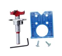 rongweiwang Instalación de bisagras de precisión, montaje bisagras, plantilla bisagra eficaz, herramienta plantilla apertura orificios, placa posicionamiento perforación 35 mm práctica, rojo