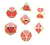 rongweiwang Juego de Dados poliédricos de Metal, artesanía y Detalles, Accesorios para DND RPG, Fiesta, Casino, Juegos Divertidos, D4, D6, D8, D10, D12, D20, Dados aleación multicara, Juego rol,