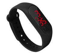 rongweiwang Pantalla LED de visualización niños Thin Aptitud muñequera del Estudiante Suministros Reloj Digital Pulsera de Fitness Niño Niña Deportes