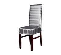 rongweiwang Protector de silla sillas de comedor aspecto nuevo amplia aplicación fácil de limpiar y lavar PU funda para silla de comedor fundas para sillas, plata