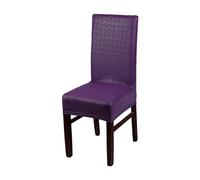 rongweiwang Protector de silla sillas de comedor aspecto nuevo amplia aplicación fácil de limpiar y lavar PU funda para silla de comedor fundas para sillas, encaje morado