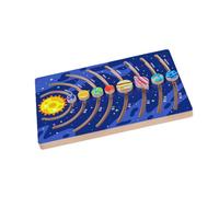 rongweiwang Rompecabezas Espacial Planetas para Sistema Solar Tablero Rompecabezas Hecho de para Madera Maciza Educación Preescolar Ocho Planetas Los Niños pequeños Regalo Educativo de