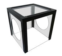 rongweiwang Solución portátil de caja de polvo acrílico transparente para una fácil instalación y con herramientas banco trabajo. La cubierta acrílico es simple y conveniente para ensamblar.