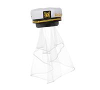 rongweiwang Sombrero de novia de dama de honor, sombrero de capitán, sombreros de fiesta, gorro de capitán, gorro funcional para actividades temáticas náuticas, regalo de novia,
