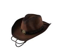 rongweiwang Sombrero de vaquero. Cómodo sombrero diseñado para fiestas, actividades al aire libre y divertidos días de verano. Un atractivo vaquero. Material: tela papiro.