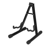 rongweiwang Soporte portátil para guitarra acústica y eléctrica, estructura ligera y duradera, ideal para músicos que viajan, estabilidad excepcional, evita rayones, soporte, Negro, 30x25x37cm
