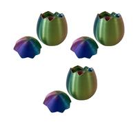 rongweiwang Sorpresa 3D para Guardar Dulces y Joyas, Regalos Sorpresa de Pascua, Regalos Impresos en 3D y Decoraciones para Mascotas de Oficina, 3 Piezas, Degradado Tricolor, 5.2 * 5.2 * 6.8 cm