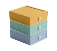 Rongxze 3 Piezas Gavetas Organizadoras Apilables, 3 Colores Cajonera Plastico Organizador Maquillaje, Cajonera Escritorio Sobremesa para Oficinas, Tocadores, Productos de Belleza y Cosméticos