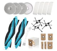 RongZy 22 Piezas Repuesto Accesorios para Cecotec Conga 11090 Robot Aspirador Recambios con 2 Cepillo Principal,6 Cepillo Lateral,5 Bolsas Polvo,4 Paños Fregado,5 Filtro Hepa,1 Cepillos