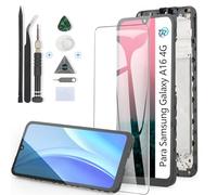 RongZy OLED Pantalla para Samsung Galaxy A16 4G A165F/A165M Pantalla Táctil OLED LCD Kit de Pantalla de Repuesto Ensamblaje Digitalizador de Reemplazo con Herramientas(Negro con Marco)