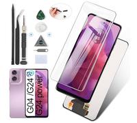 RongZy Pantalla para Motorola Moto G04 XT2421 Táctil LCD de Repuesto Ensamblaje Digitalizador Reemplazo para Motorola Moto G24/G24 Power con Herramientas de Reparación (Negro)