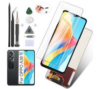 RongZy Pantalla para OPPO A38 CPH2579 Pantalla Táctil LCD Kit de Pantalla de Repuesto Ensamblaje Digitalizador de Reemplazo para OPPO A18 Pantalla táctil con Herramientas(Negro)