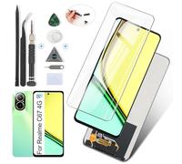 RongZy Pantalla para Realme C67 4G RMX3890 Táctil LCD de Repuesto Ensamblaje Digitalizador Reemplazo para Realme C67 4G con Herramientas de Reparación (Negro)