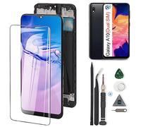 RongZy Pantalla para Samsung Galaxy A10 2019 A105 Pantalla Táctil LCD Kit de Pantalla de Repuesto Ensamblaje Digitalizador de Reemplazo con Herramientas(Dual-SIM Negro con Marco)