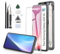 RongZy Pantalla para Samsung Galaxy A26 5G A266U/A266B/A266E Pantalla Táctil LCD Kit de Pantalla de Repuesto Ensamblaje Digitalizador de Reemplazo con Herramientas(Negro con Marco)