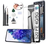RongZy Pantalla para Samsung Galaxy S20 FE para Galaxy S20 FE 5G AMOLED Pantalla Táctil LCD Kit de Pantalla de Repuesto Ensamblaje Digitalizador de Reemplazo con Herramientas(con Marco)