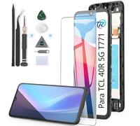 RongZy Pantalla para TCL 40R 5G T771 Pantalla Táctil LCD Kit de Pantalla de Repuesto Ensamblaje Digitalizador de Reemplazo con Herramientas(Negro con Marco)