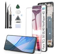 RongZy Pantalla para TCL 50 SE/40 NxtPaper 4G Pantalla Táctil LCD Kit de Pantalla de Repuesto Ensamblaje Digitalizador de Reemplazo con Herramientas(Negro con Marco)