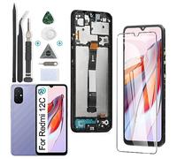 RongZy Pantalla para Xiaomi Redmi 12C Táctil LCD de Repuesto Ensamblaje Digitalizador Reemplazo para Redmi 12C con Herramientas de Reparación(Negro)