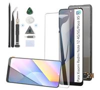 RongZy Pantalla para Xiaomi Redmi Note 12 Táctil LCD de Repuesto Ensamblaje Digitalizador Reemplazo para Xiaomi Poco X5 con Herramientas de Reparación(Negro)