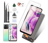 RongZy Pantalla para Xiaomi Redmi Note 12S 4G Pantalla Táctil LCD Kit de Pantalla de Repuesto Ensamblaje Digitalizador de Reemplazo con Herramientas (Negro)