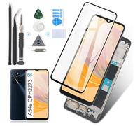 RongZy para OPPO A54s CPH2273 LCD+Pantalla Táctil Digitalizador Asamblea Reemplazo +Reparación Herramientas(Negro con Marco)