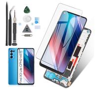 RongZy para OPPO Find X3 Lite CPH2145 LCD+Pantalla Táctil Digitalizador Asamblea Reemplazo +Reparación Herramientas(Negro con Marco)