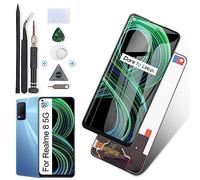 RongZy para Realme 8 5G RMX3241 Reemplazo de Pantalla Táctil LCD + Compatible con Realme 8 5G el Kit de Herramientas de la Pantalla de Montaje del Teléfono