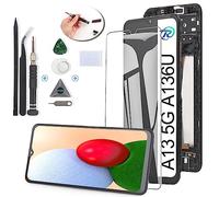 RongZy para Samsung Galaxy A13 5G/A136U Reemplazo de Pantalla Táctil LCD + Compatible con Galaxy A13 5G el Kit de Herramientas de la Pantalla de Montaje del Teléfono(con Marco)