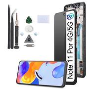 RongZy para Xiaomi Redmi Note 11 Pro/para Redmi Note 11 Pro 5G LCD+Pantalla Táctil Digitalizador Asamblea Reemplazo +Reparación Herramientas(Schwarz,Mit Rahmen)