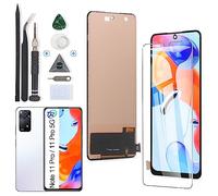 RongZy para Xiaomi Redmi Note 11 Pro/Redmi Note 11 Pro 5G Reemplazo de Pantalla Táctil LCD + Compatible con Xiaomi Redmi Note 11 Pro el Kit de Herramientas de la Pantalla de Montaje del Teléfono