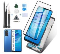 RongZy para Xiaomi Redmi Note 11S 2201117SG 2201117SI LCD+Pantalla Táctil Digitalizador Asamblea Reemplazo +Reparación Herramientas(Negro con Marco)