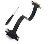 RongZy PCI-E 3.0 X1 Riser Cable para Tarjeta de Sonido/Grabación/Red/Expansión PCI-E 3.0 X1 Cable de Extensión Doble ángulo Recto Cable Length 20cm