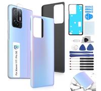 RongZy Tapa de Batería para Xiaomi 11T 5G Cubierta Posterior Panel Trasero para Xiaomi 11T Pro 5G Tapa Trasera con Herramientas (Azul Cielo)