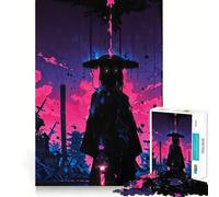 Ronin en el Páramo Neón, Rompecabezas de 1000 Piezas para Adultos, Juguete de Lógica Eficaz, Tiempo Libre, Arte de Borde Fijo, Coleccionable (50x75cm)