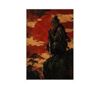 Ronin Sol Rojo Cuadro en Lienzo, Guerreros japoneses Rincon Lectura